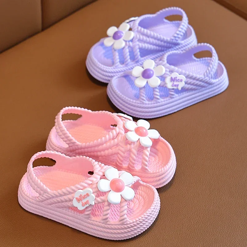 Kids' Floral Summer Slippers