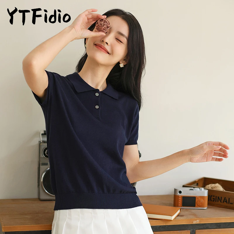 Casual T-Shirt with Polo Collar