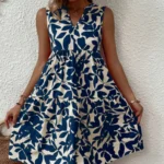 Boho Sleeveless V-Neck Summer Mini Dress — Image 2
