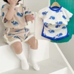 Kids' Dolphin Print Set with Shorts