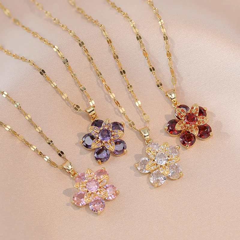 Crystal Floral Necklace