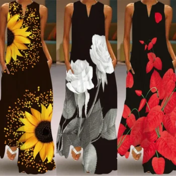 Vintage Floral Maxi Dress