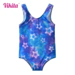 Girls' Star and Galaxy Print Swimsuit