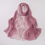 Two-Tone Shiny Satin Shawl — Image 3