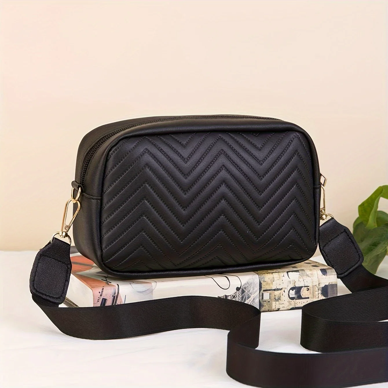 Small Padded Crossbody Bag with Wallet