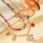 Bohemian Multi-Layer Handmade Beaded Necklace — Image 4