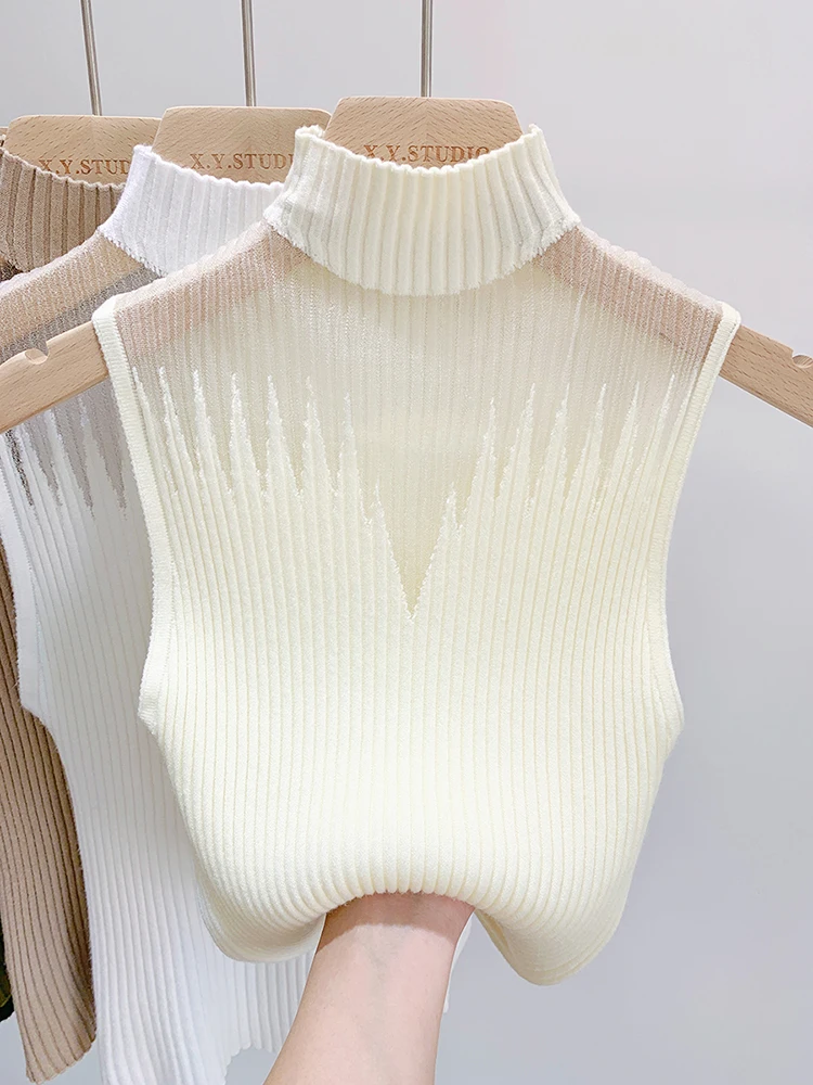 Knitted Mesh Tank Top