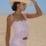 Lace Set with Strappy Top and Wide-Leg Pants — Image 3