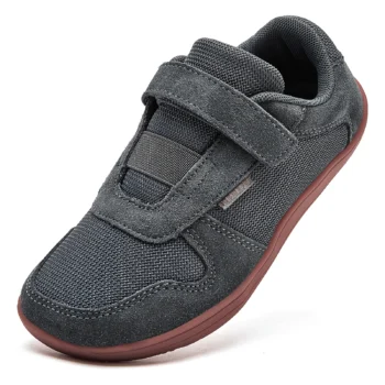 Kids' Lightweight Faux Leather Mesh Sneakers