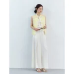Sleeveless Summer Vest with Floral Embroidery and Front Buttons — Image 5