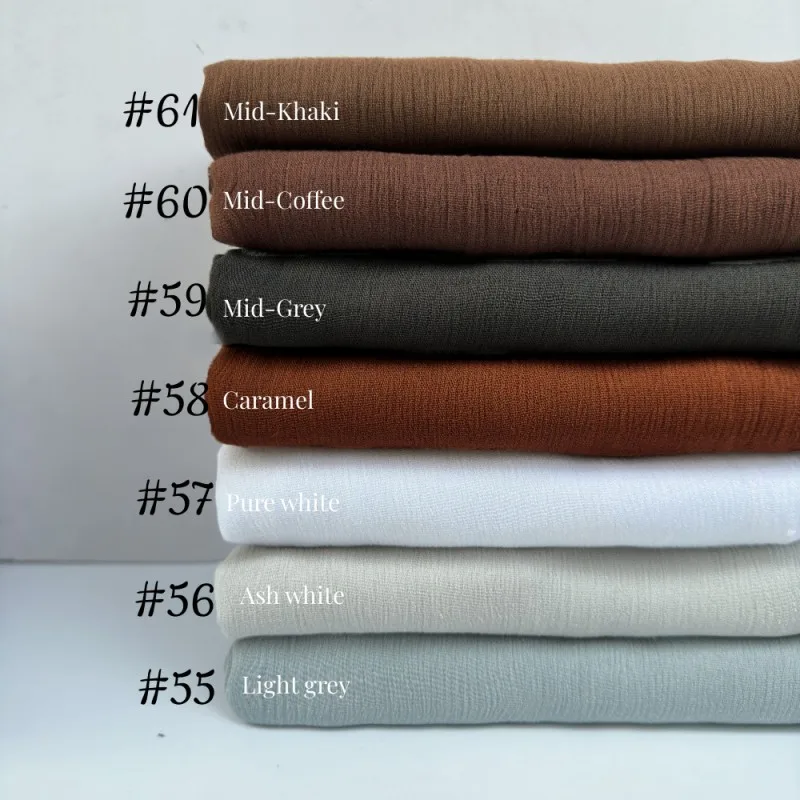 Solid Cotton Hijab with Fringe — Image 16