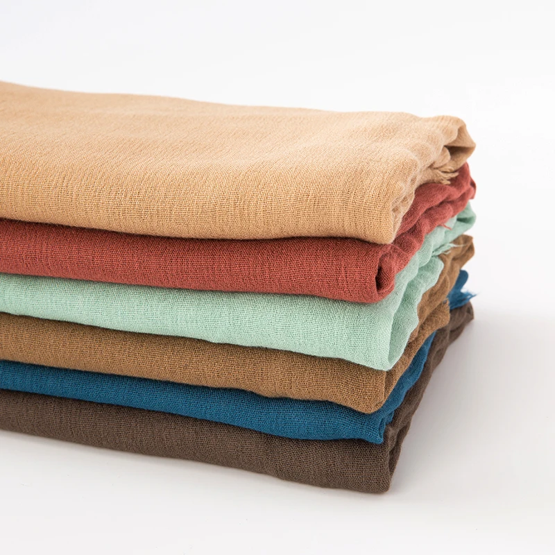 Solid Cotton Hijab with Fringe — Image 19