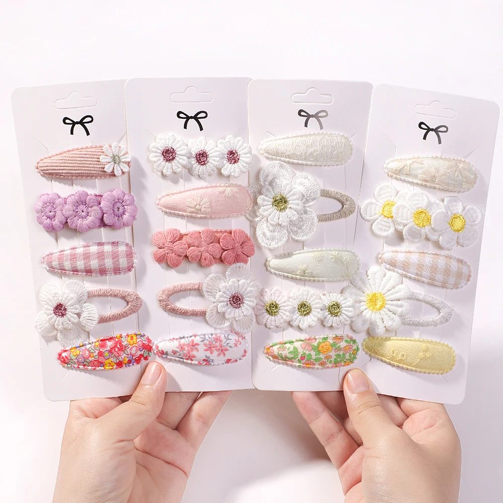 Kids' 5-Piece Printed Hair Clip Set