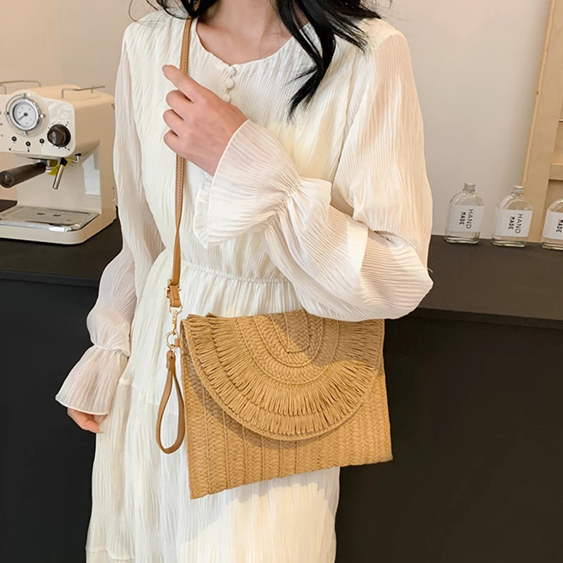 Handmade Straw Clutch Bag