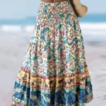 Layered Floral Maxi Skirt