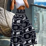 Bohemian Skirt with Elastic Waist — Image 5