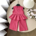Baby 2-Piece Vintage Plaid Sleeveless Set — Image 4