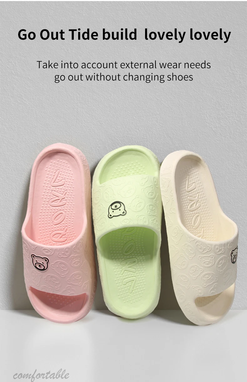 Women's Indoor and Outdoor Slippers with Ribbed Sole
