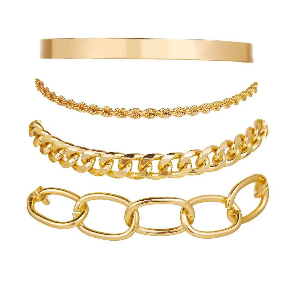 Bohemian Metal Chain Bracelet Set
