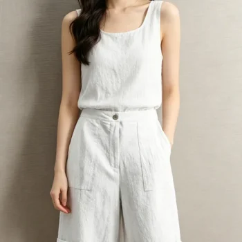 Cotton High-Waisted Shorts