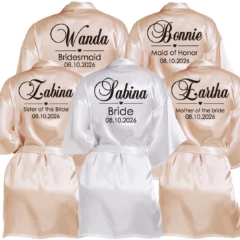 Satin Robe for Weddings