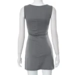 Round Neck A-Line Knit Dress — Image 4