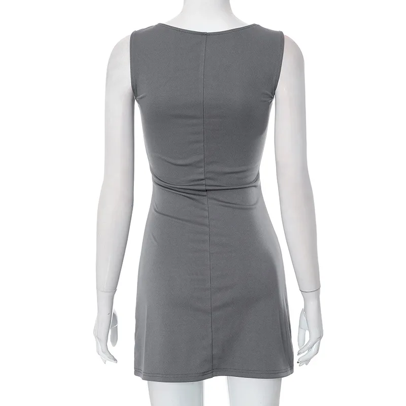 Round Neck A-Line Knit Dress