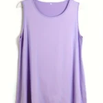Solid Sleeveless Round Neck Top — Image 3