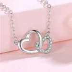 Simple Silver-Tone Heart Pendant Necklace — Image 6