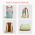 Multi-Pocket Contrast Color Backpack — Image 4
