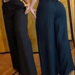 بنطال واسع الساق سادة — صورة 2
