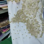 Chiffon Headscarf with Beads and Gold Shimmer — Image 4
