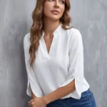 Elegant V-Neck Summer Blouse — Image 4