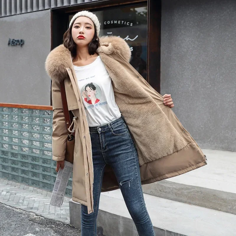 Korean-Style Loose Hooded Winter Jacket