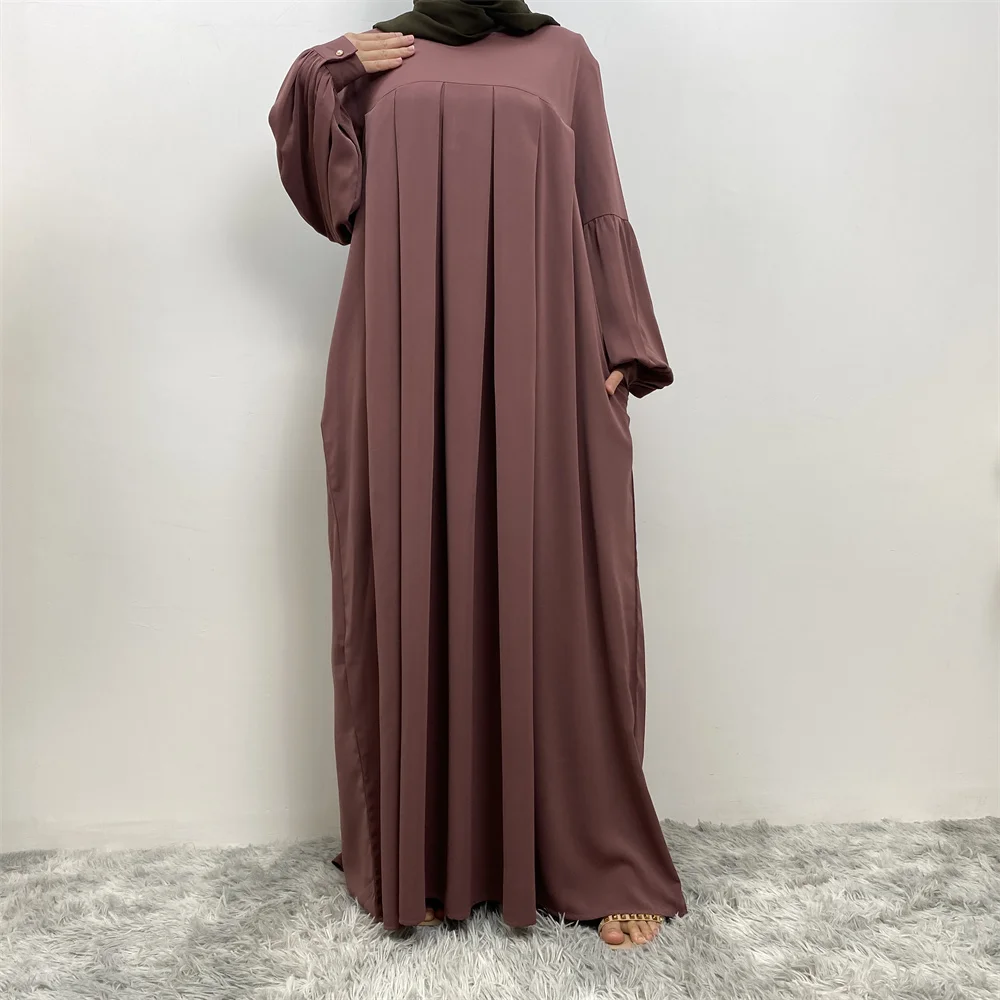 Elegant Round Neck Turkish Dress