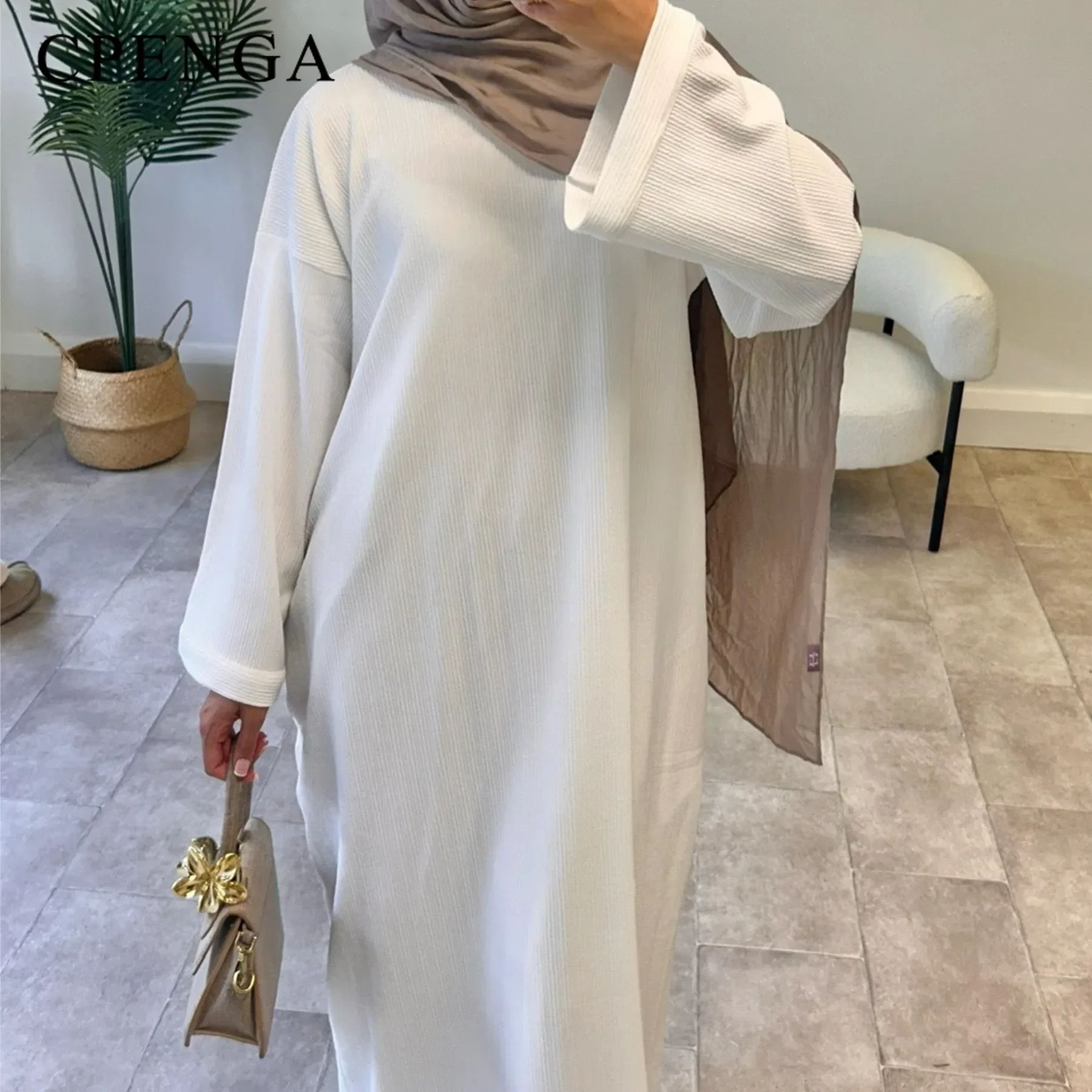 Warm Corduroy Abaya for Winter