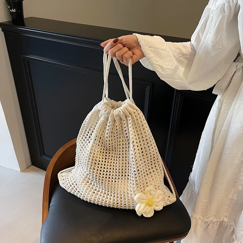 Large Bohemian Knit Shoulder Bag