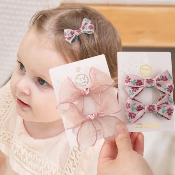2-Piece Vintage Hair Accessory with Bow