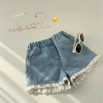 شورت جينز بناتي كوري خفيف