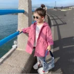 Girls' Long Coat with Defined Waist — Image 5