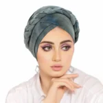 عمامة مطبوعة بضفيرة أمامية — صورة 3