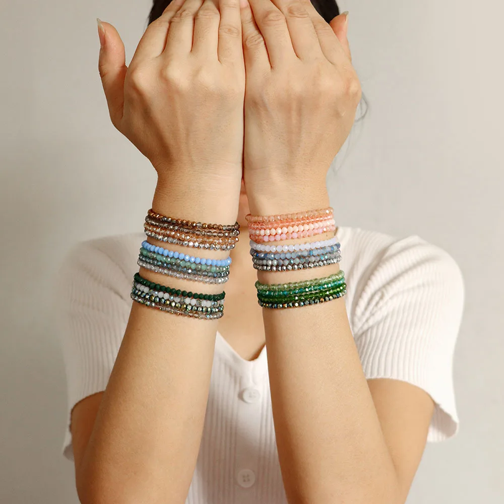 4-Piece Colorful Beaded Bracelet Set
