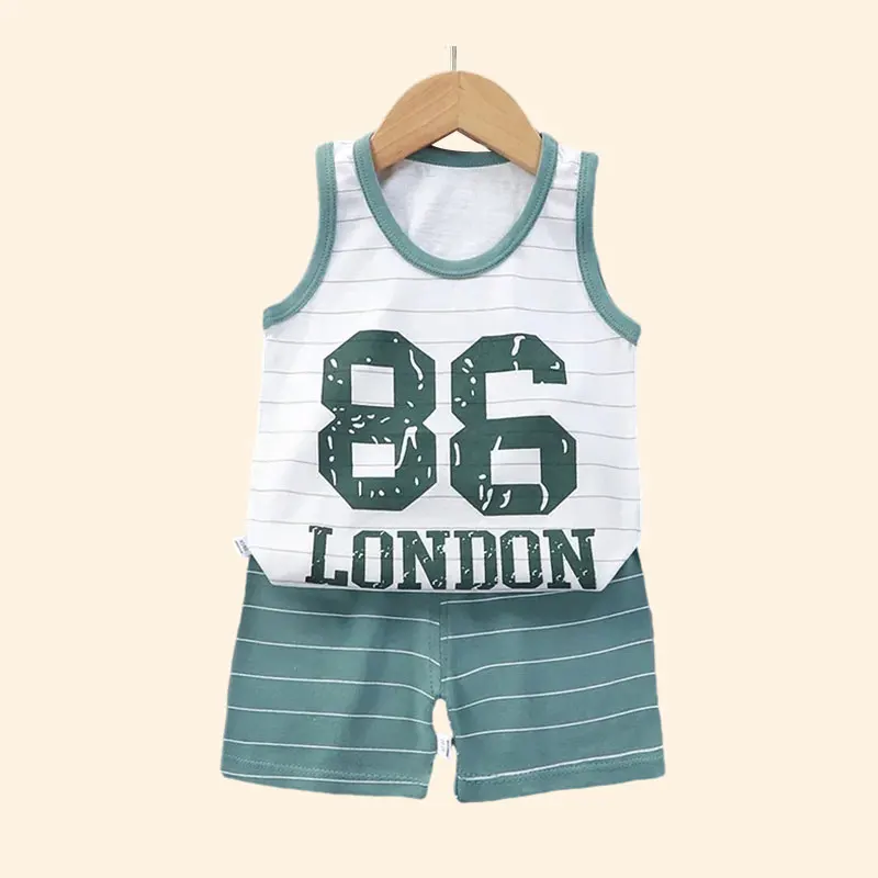 Kids' Multicolor Summer Vest and Shorts Set