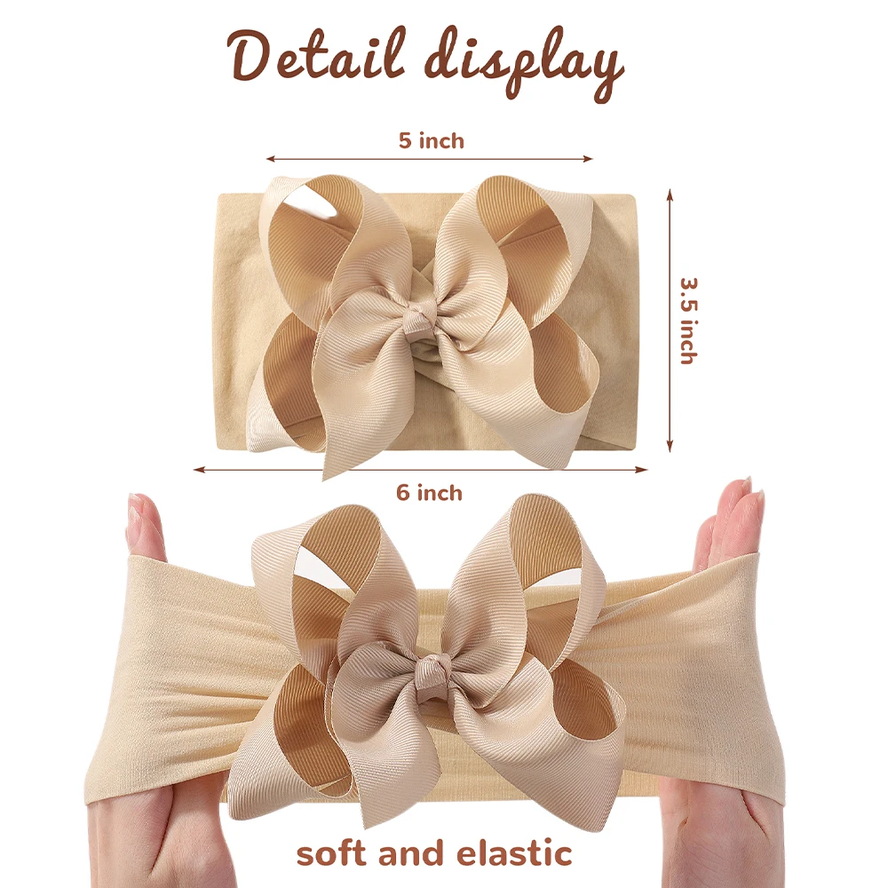 Baby Headband Set with Soft Bows