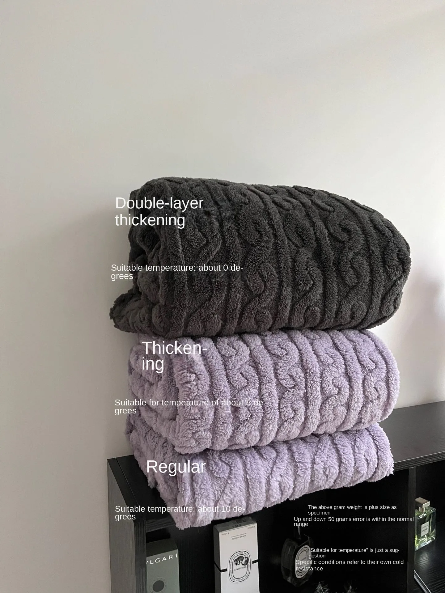 Warm Flannel Knee-Length House Robe Set