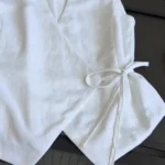 Lightweight Linen-Blend V-Neck Open-Front Vest — Image 3