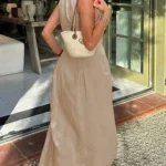 فستان بقصّة A بطيّات — صورة 4
