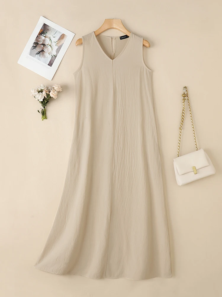 Sleeveless Cotton Summer Dress