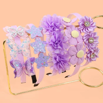 5-Piece Floral Chiffon Hair Accessory