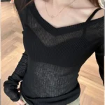تيشيرت سادة بأكمام طويلة — صورة 2